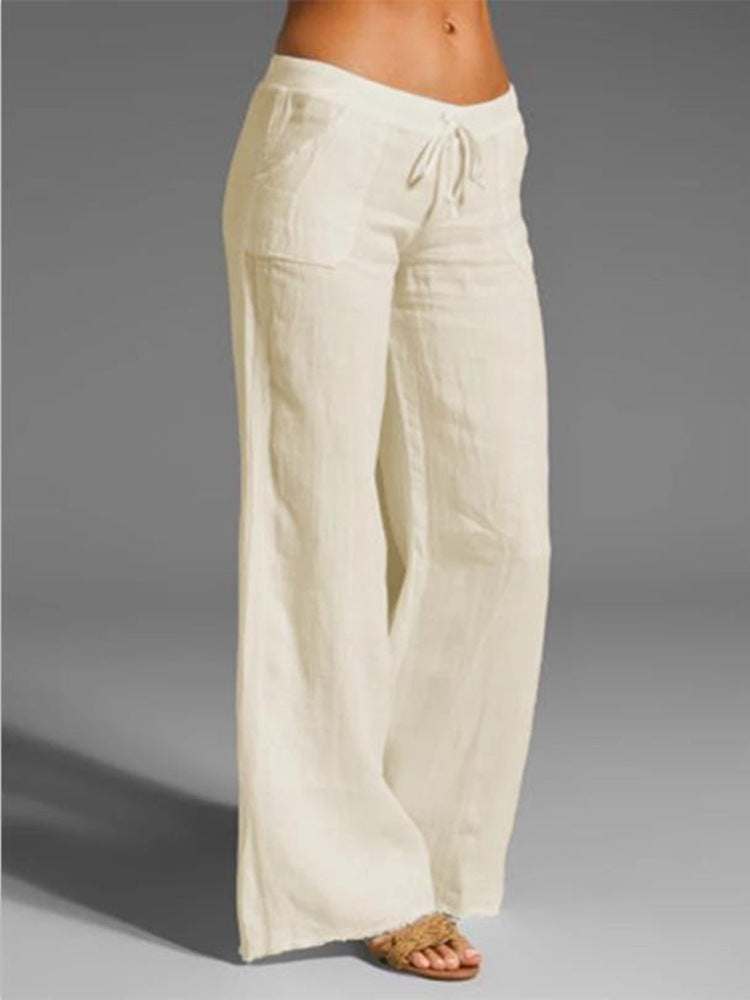 Breezy Linen Charm Pants – Lightweight and Elegant Women's Trousers