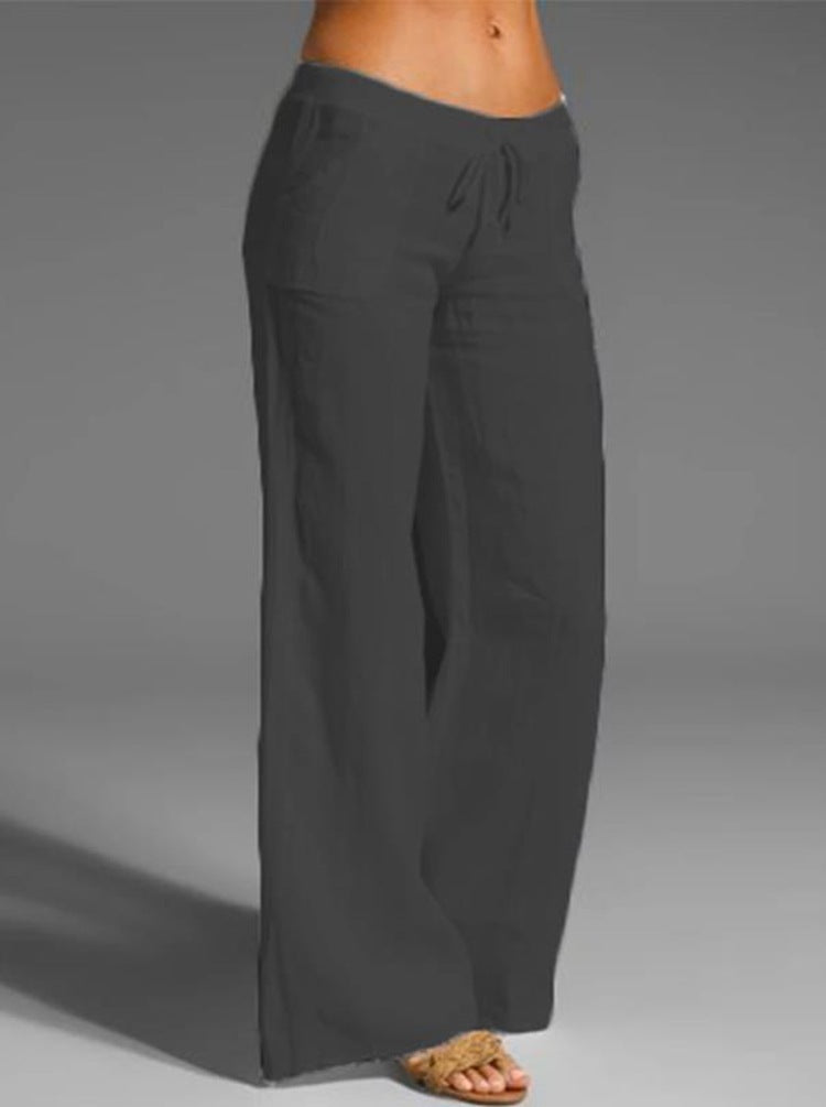 Breezy Linen Charm Pants – Lightweight and Elegant Women's Trousers