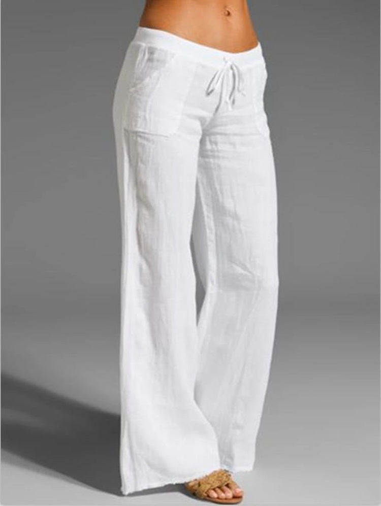 Breezy Linen Charm Pants – Lightweight and Elegant Women's Trousers